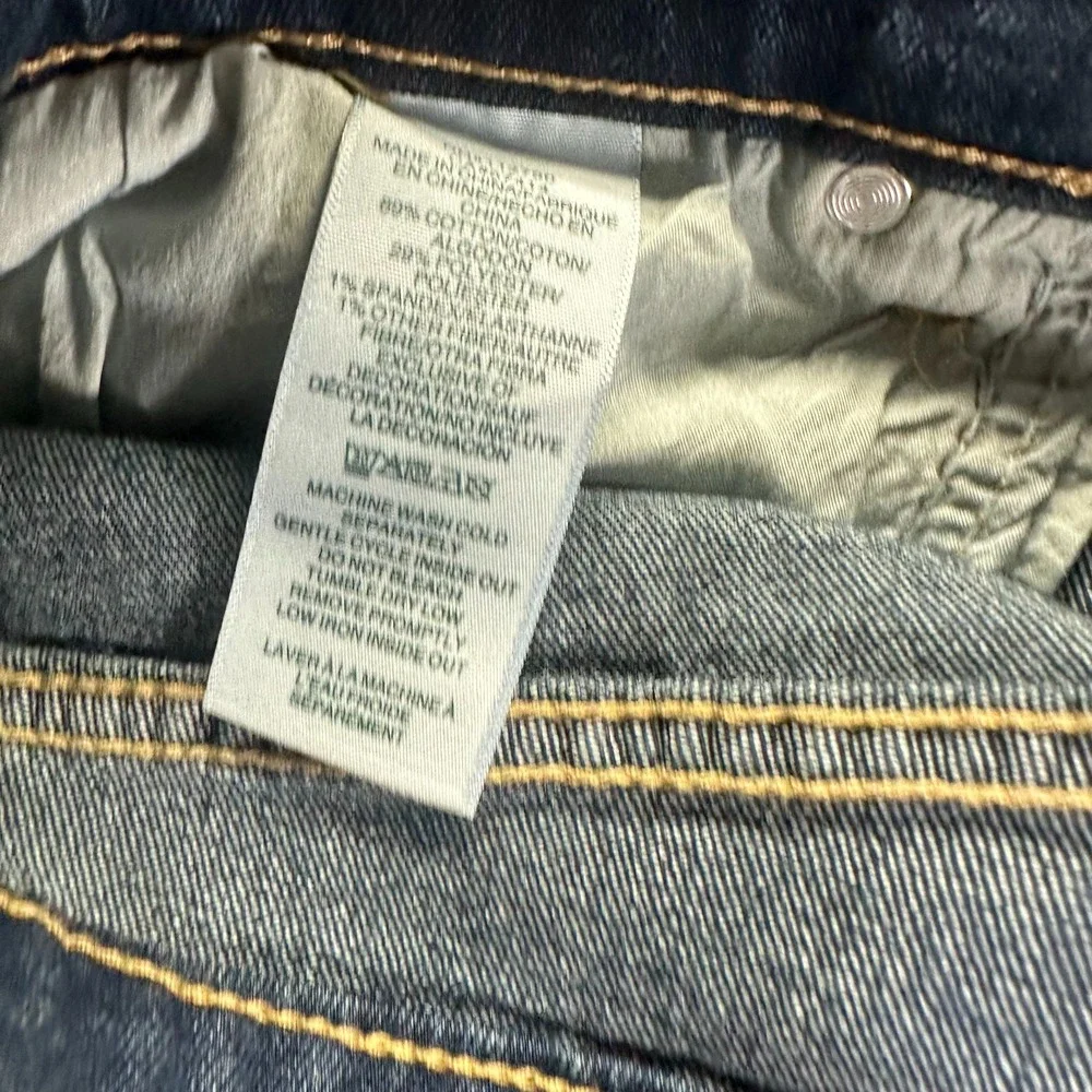True Religion Ricky Jeans Men's 34x34 Blue Cotton Denim Straight Relaxed Faded